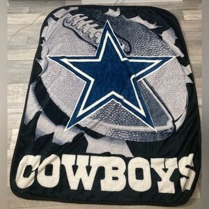 Dallas Cowboys NFL Plush Throw Blanket - Blue & White Star